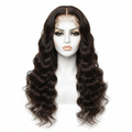 Deep Wave Lace Front Wig on mannequin head